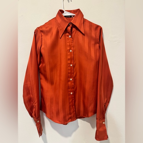 Emilio Pucci Vintage Copper Button Down S - Pointed Collar - Picture 2 of 4